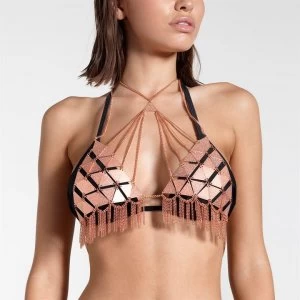 Firetrap Triangle Body Chain Bra - Rose Gold