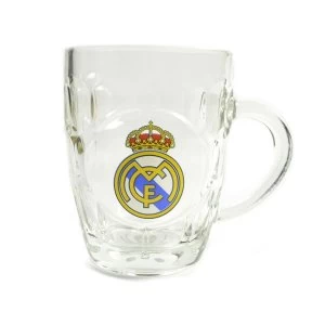 Real Madrid Dimple Tankard Pint Glass