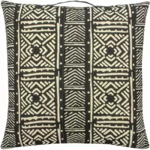 Furn Kericho Geometric 100% Cotton Cushion Cover, Monochrome, 55 x 55 Cm