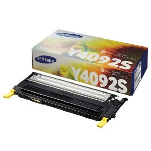 Samsung CLT Y4092S Yellow Standard Yield Toner Cartridge SU482A