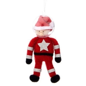 Sass & Belle Santa Astronaut Felt Hanging Decoration