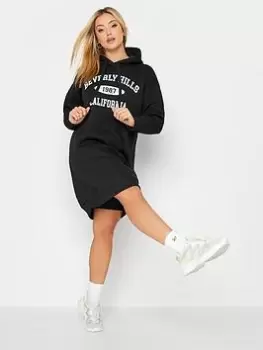 Yours Logo Hoody Sweatshirt Dress - Black, Size 18, Women