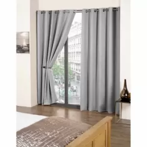 Emma Barclay R.m. Eyelet Silverout Curtains Cali 66 X 90 Silver