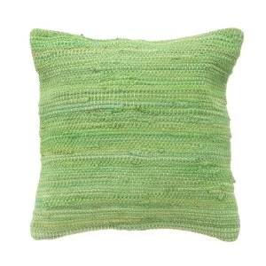 Sass & Belle Green Chindi Rag Cushion