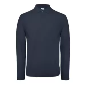 B&C ID.001 Mens Long Sleeve Polo (Pack Of 2) (4XL) (Ultramarine)