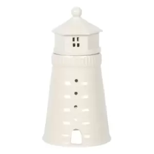 White Ceramic Lighthouse Oil Burner