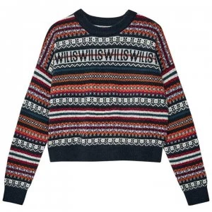 Jack Wills Edderside Fair Isle Crew - Navy