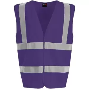 PRO RTX High Visibility Unisex Waistcoat (L) (Purple) - Purple