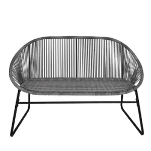 Charles Bentley Zanzibar 2 Seater Bench Grey