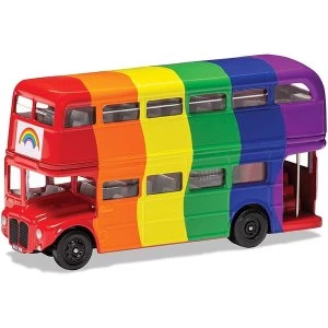 Corgi London Rainbow Bus Diecast Model