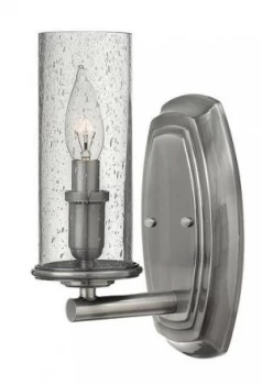 1 Light Wall Light Polished Antique Nickel, E14