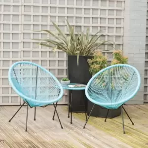 Pacific Lifestyle Rio 3 Piece Bistro Set - Blue