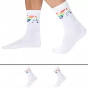 Emporio Armani 2-Pack Rainbow Crew Socks - White TU