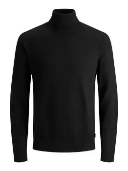 JACK & JONES Rollneck Knitted Pullover Men Black