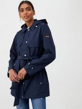 Regatta Garbo Waterproof Trench Jacket - Navy, Size 18, Women