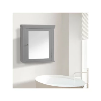 Teamson Home - Bathroom Stratford Wooden Mirrored Medicine Cabinet Grey EHF-6544G - Grey