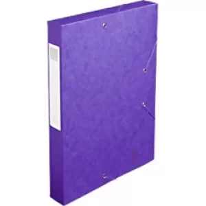 Exacompta Filing Box 14015H A4 40mm Spine Purple Mottled Pressboard 25x33cm Pack of 10