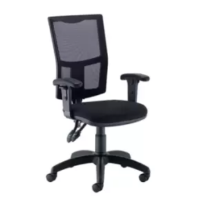 Jemini Medway High Mesh Back Operator Chair Adjustable Arms Black KF823018