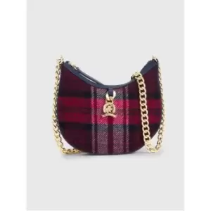 Tommy Hilfiger Luxe Leather Micro Pouch Check - Red