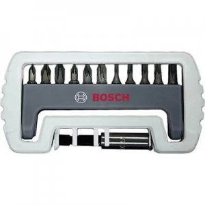 Bosch Accessories 2608522131 Bit set 12 Piece Slot, Phillips, Pozidriv, Allen, TORX socket