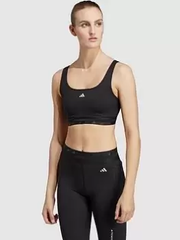 adidas Womens Hyperglam Sports Bra - Light Support - Black, Size 2Xs, Women