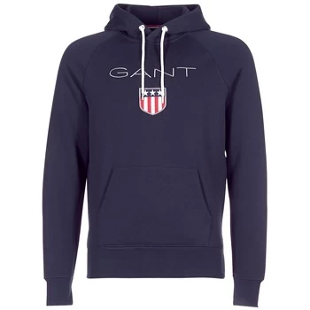 Gant GANT SHIELD SWEAT HOODIE mens Sweatshirt in Blue - Sizes XXL,S,L,XS