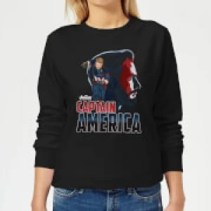 Avengers Captain America Womens Sweatshirt - Black