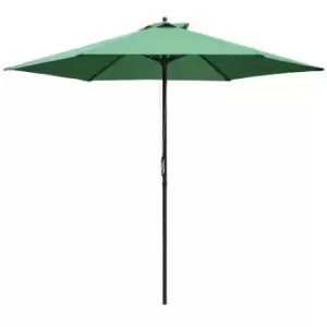 Outsunny 2.8M Patio Umbrella Parasol Outdoor Table Umbrella 6 Ribs - Green