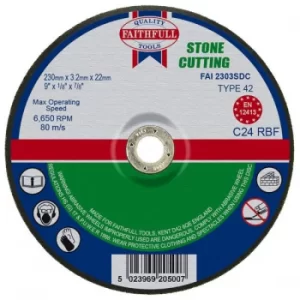 Faithfull FAI2303SDC Depressed Centre Stone Cutting Disc 230 x 3.2...