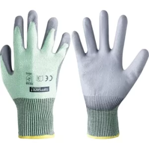 Cut Resistant Gloves, Pu Coated, Green/Grey, Size 9