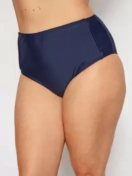 Yours Clothing Control Bikini Brief With Piping Navy, Blue, Size 30-32, Women