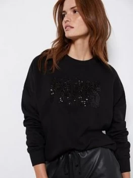 Mint Velvet Paris Slogan Sweatshirt - Paris