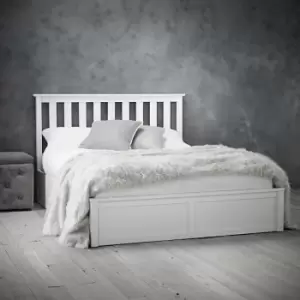 Oxford King Size Bed Ottoman Bed White