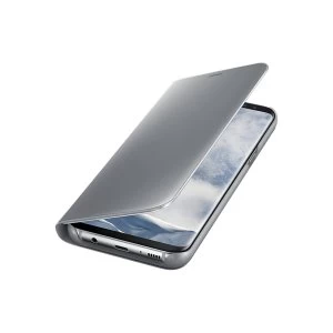 Samsung EF-ZG955CSEGWW Galaxy S8 Plus Clear View Standing Cover in Grey-Silver