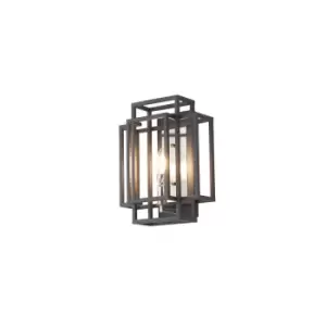 Delaware Wall Lamp E14, Anthracite, Satin Nickel