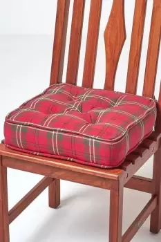 Edward Tartan Cotton Dining Chair Booster Cushion