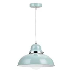 Premier Housewares Vermont Pendant Light Shutter - Blue Chrome