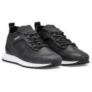 Hugo Boss Icelin Knit Runner Trainers Black Size 11 Men