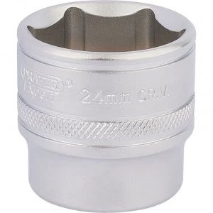 Draper 3/8" Drive Satin Finish Hexagon Socket Metric 3/8" 24mm