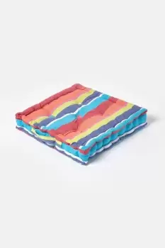 Cotton Multicoloured Stripe Floor Cushion