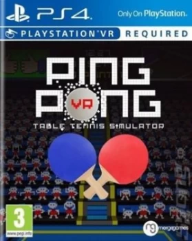 Ping Pong VR Table Tennis Simulator PS4 Game