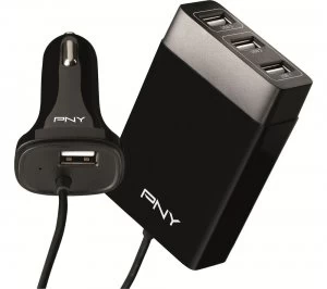 PNY Family 4 Ports USB Car Charger