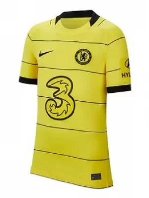 Nike Youth Chelsea 21/22 Away Short Sleeved Stadium Jersey, Yellow, Size L