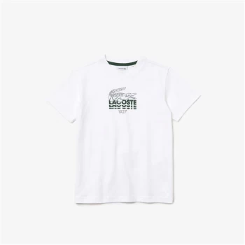 Lacoste Graphic Logo T-Shirt Junior - White