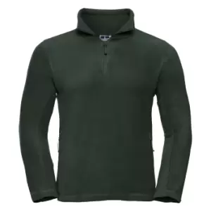 Russell Mens 1/4 Zip Outdoor Fleece Top (L) (Bottle Green)