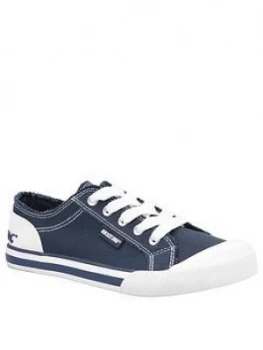 Rocket Dog Jazzin Canvas Plimsoll - Navy, Size 6, Women