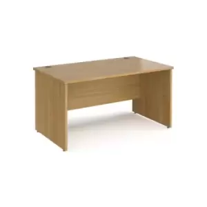 Office Desk Rectangular Desk 1400mm Panel End Leg Oak Tops 800mm Depth Maestro 25