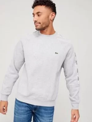 Lacoste Lacoste Taping Crew Neck Sweat, Grey Size XL Men