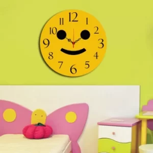 MSCO-9 Multicolor Happy Face Decorative MDF Clock