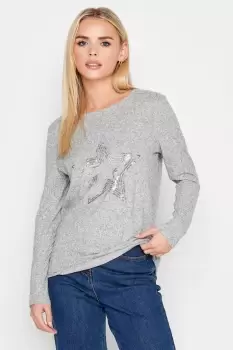 Petite Sequin Star Jumper